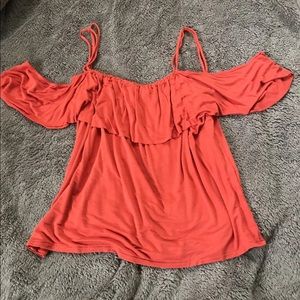 Tank top with off the shoulder detail